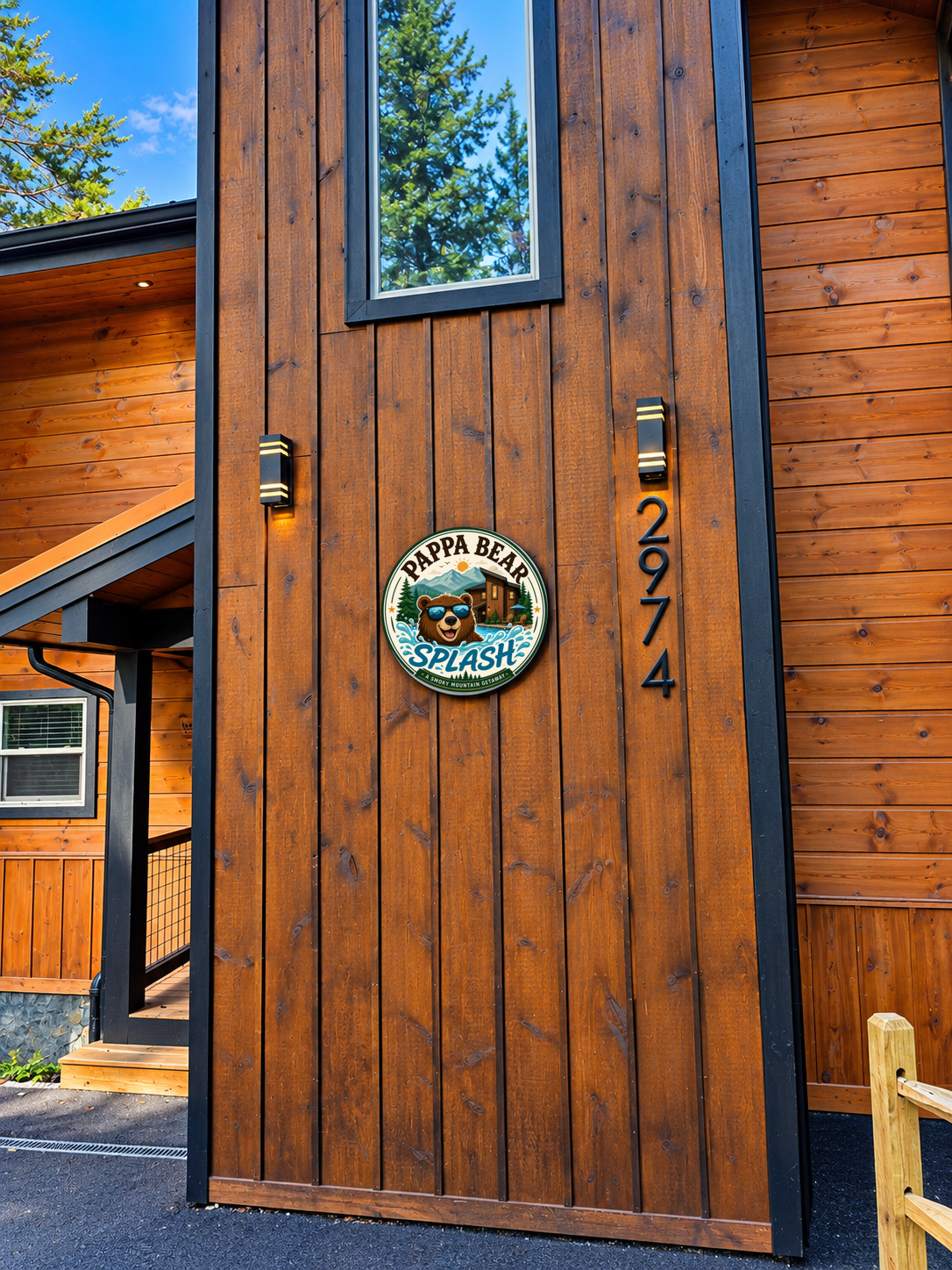 Cabin Entrance & Logo Sign