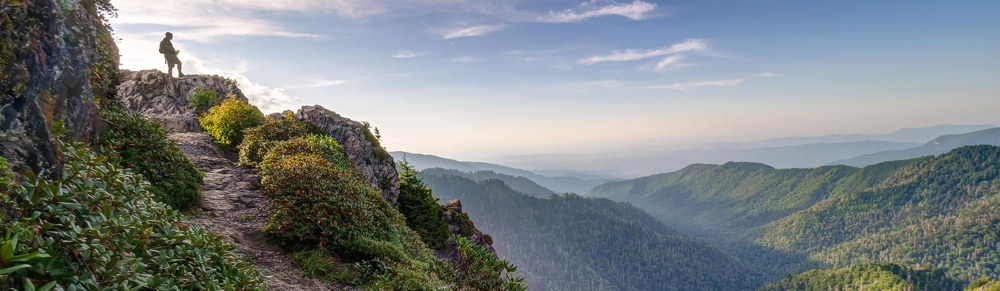 Layered mountain ridges in Great Smoky Mountains National Park