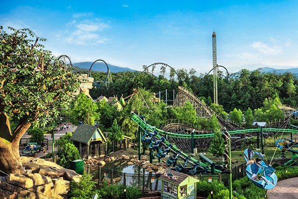 Roller coasters in Dollywood’s Wildwood Grove
